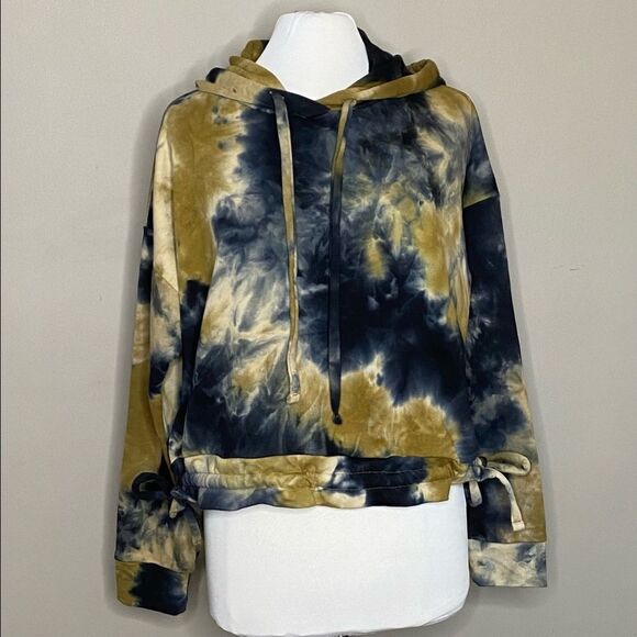 BLANK NYC Split Drawstring Hem Tie Dye Pullover Hoody Gotta Be You Size Large - Picture 5 of 9